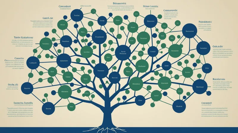 Abstract taxonomy tree diagram